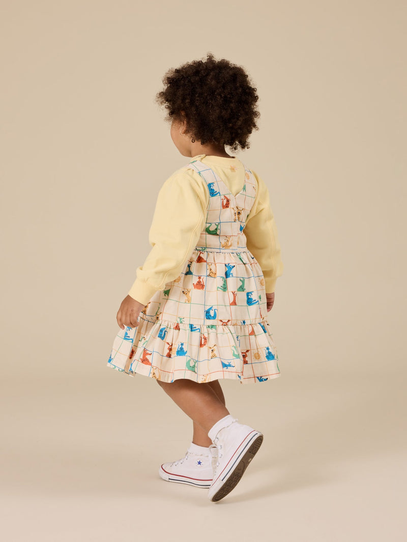 Goldie & Ace hopscotch Tully tiered pinafore dress
