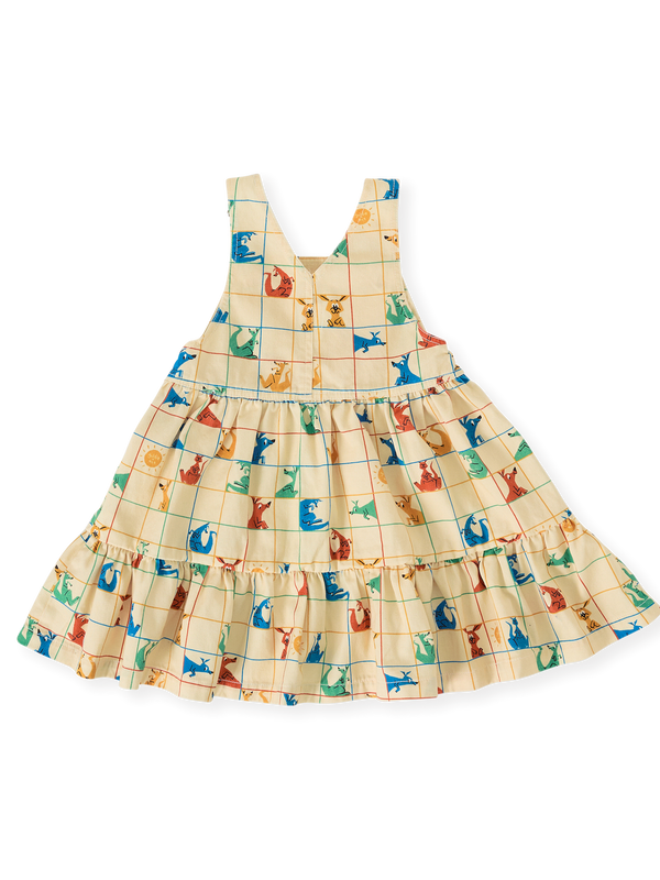 Goldie & Ace hopscotch Tully tiered pinafore dress