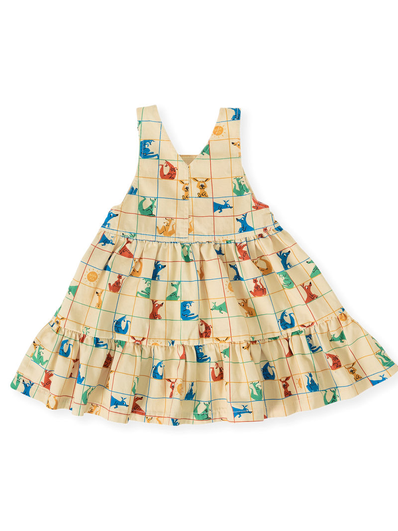 Goldie & Ace hopscotch Tully tiered pinafore dress