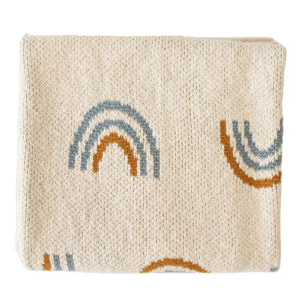 Alimrose Rainbow Baby Blanket in Blue