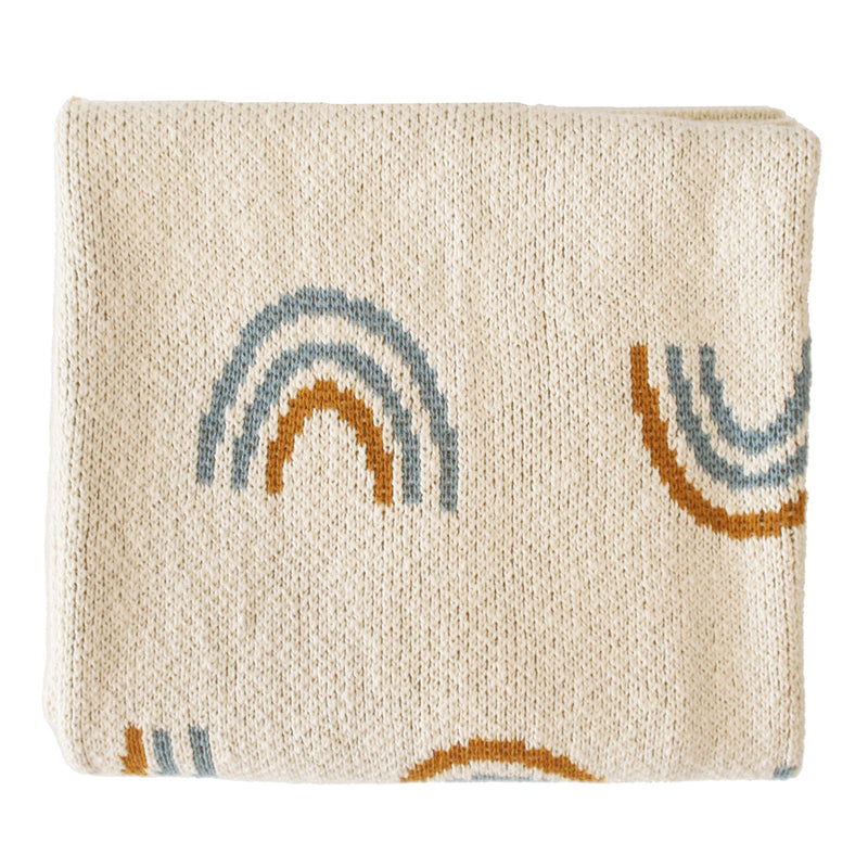 Alimrose Rainbow Baby Blanket in Blue
