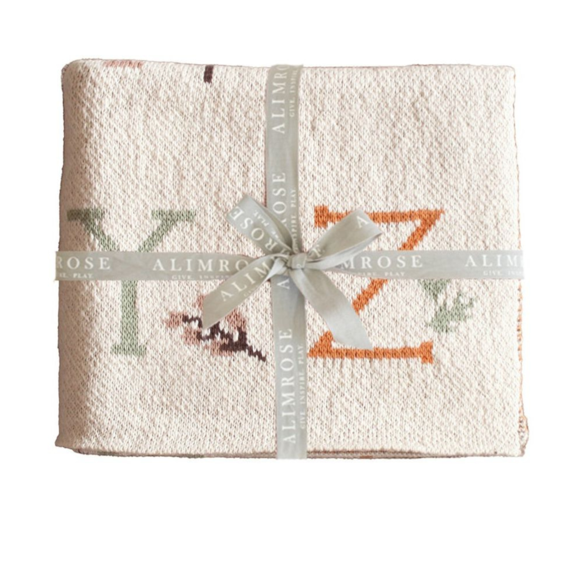 Alimrose Alphabet Baby Blanket in Natural