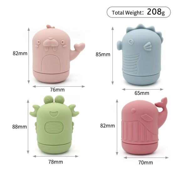 ToysLink Silicone Squeezable Baby Bath Toy