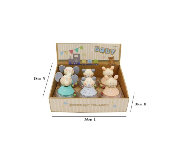 ToysLink Wooden Roly Poly Animals