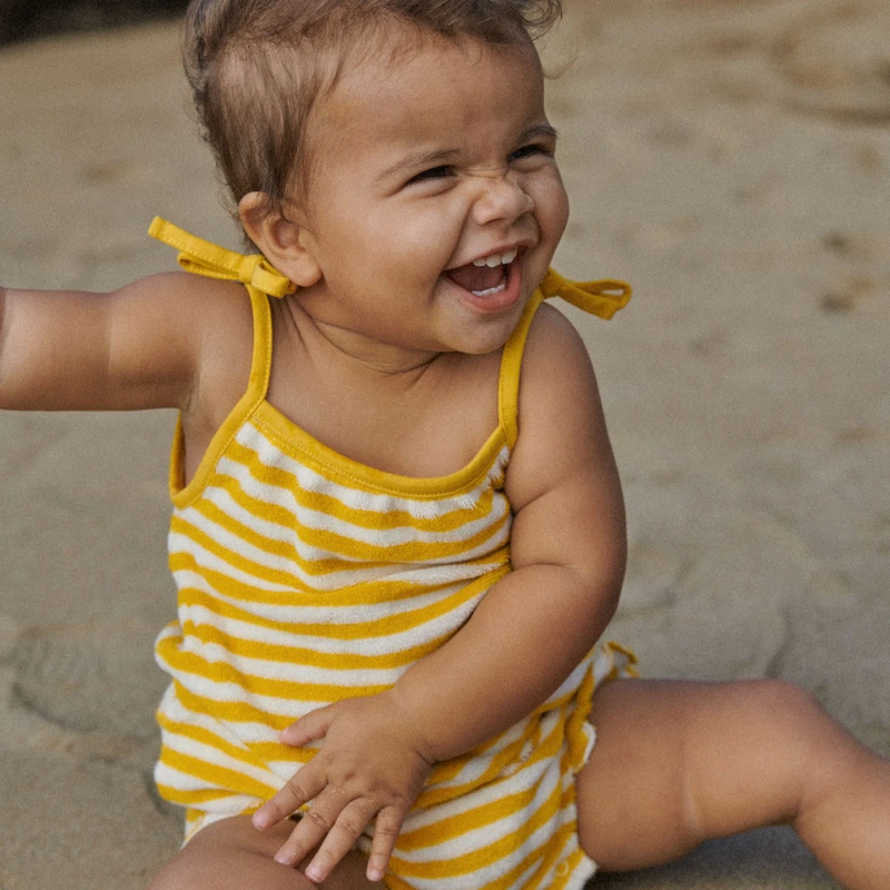 Nature Baby Sylvie suit in Golden sea stripe