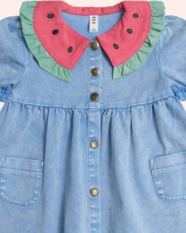 Huxbaby I Carried a Watermelon Denim Dress