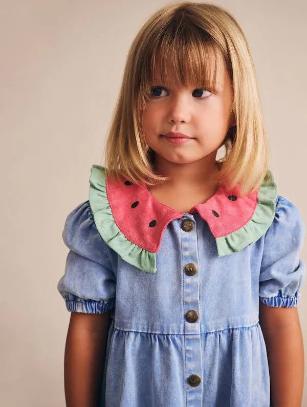 Huxbaby I Carried a Watermelon Denim Dress