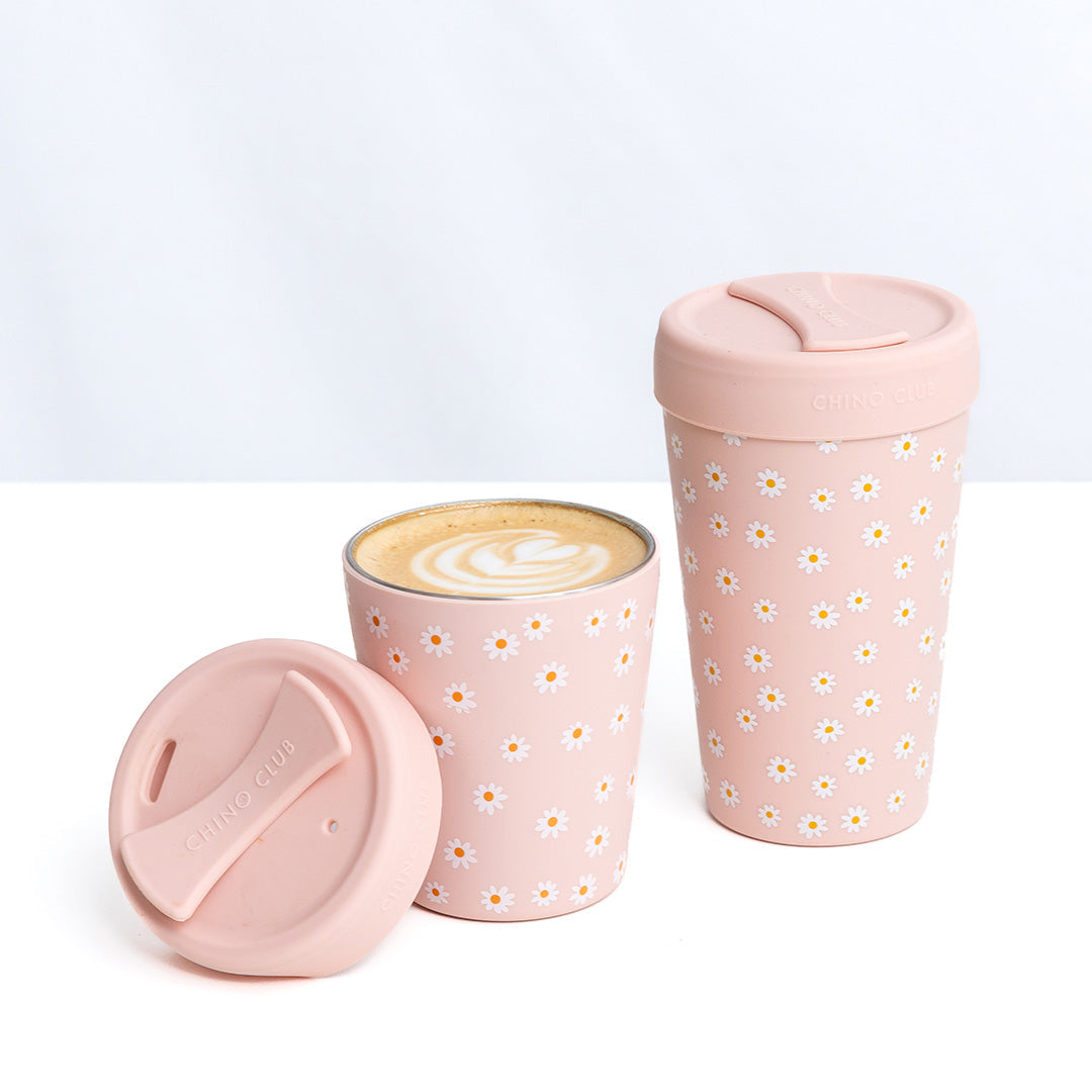 Chino Club Daisy 12oz Stainless Steel Coffee Cup