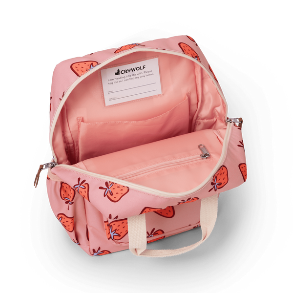 Crywolf Mini Backpack in strawberry splash