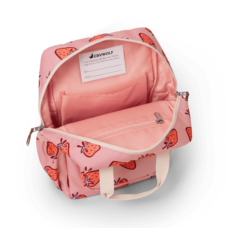 Crywolf Mini Backpack in strawberry splash