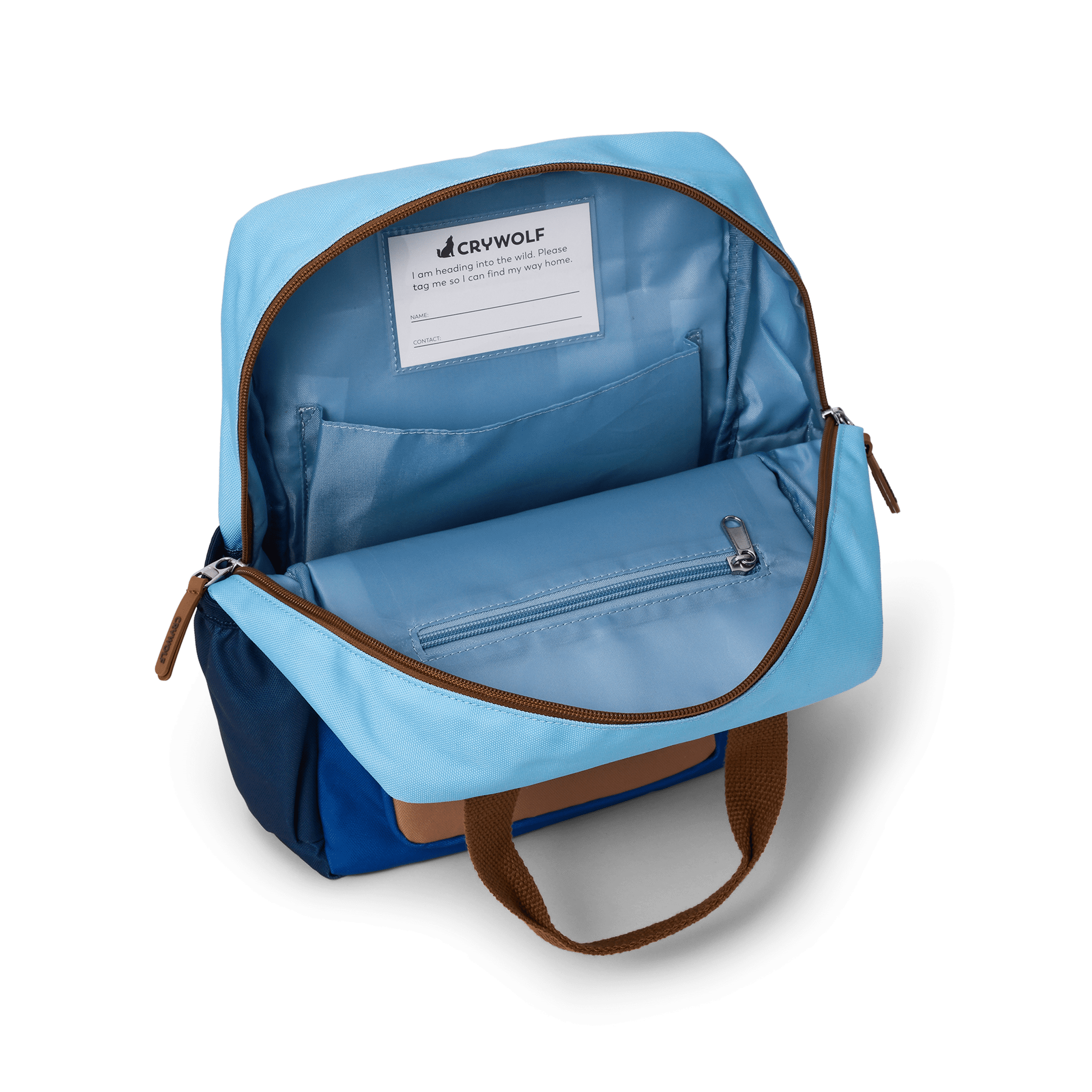 Crywolf Mini Backpack in deep sea colourblock