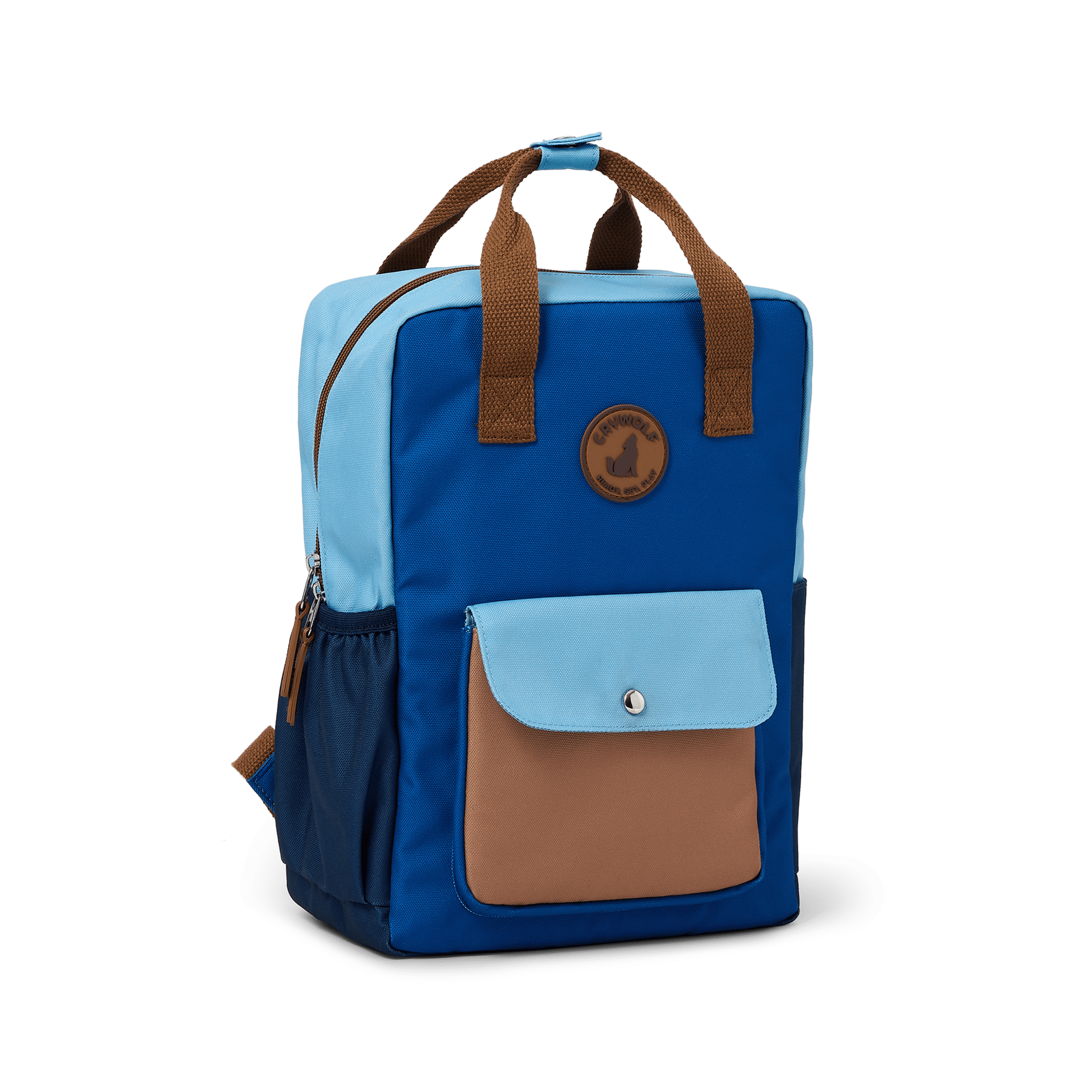 Crywolf Mini Backpack in deep sea colourblock