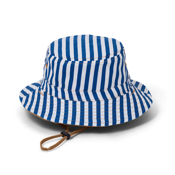 Crywolf reversible bucket hat in deep sea stripe
