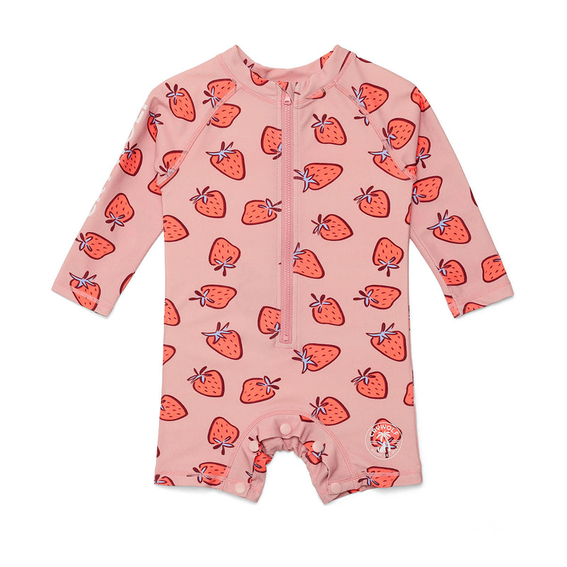 Crywolf  baby rash suit in strawberry splash