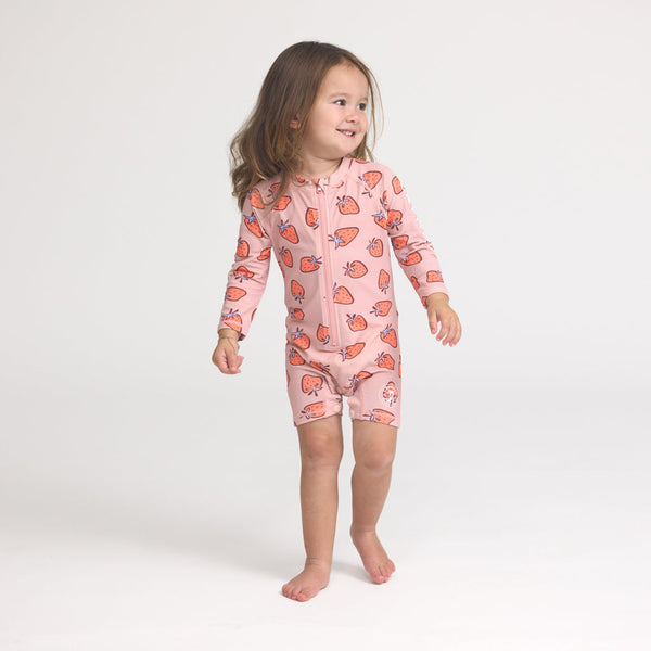 Crywolf  baby rash suit in strawberry splash