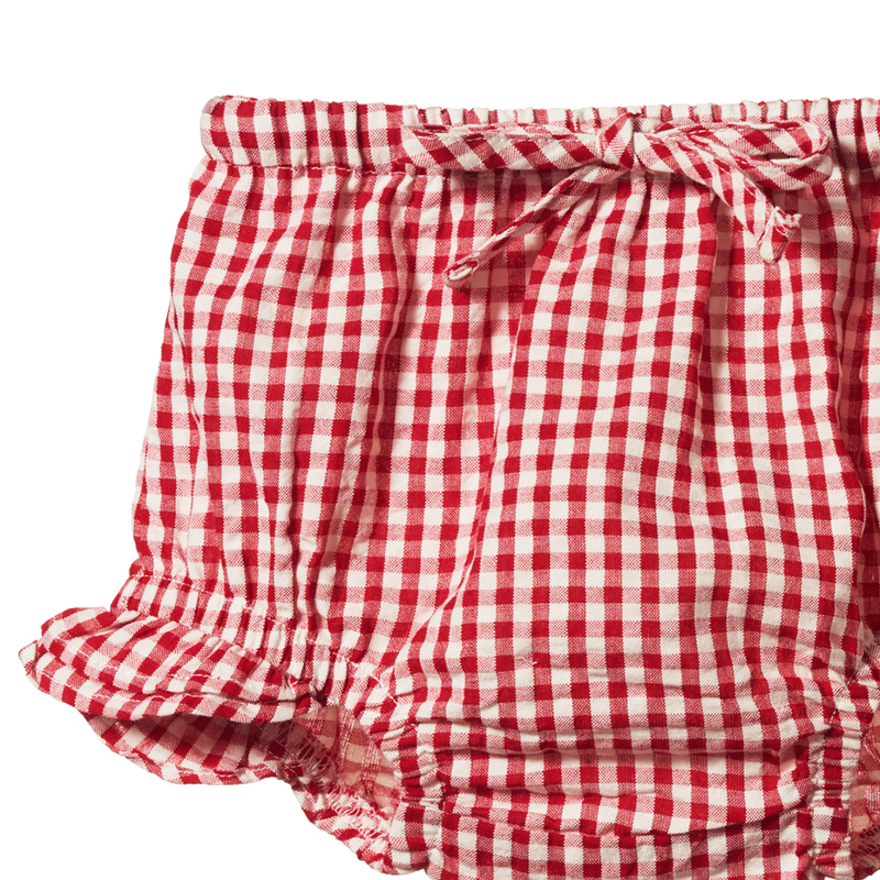 Nature baby Petal Set Gingham Red