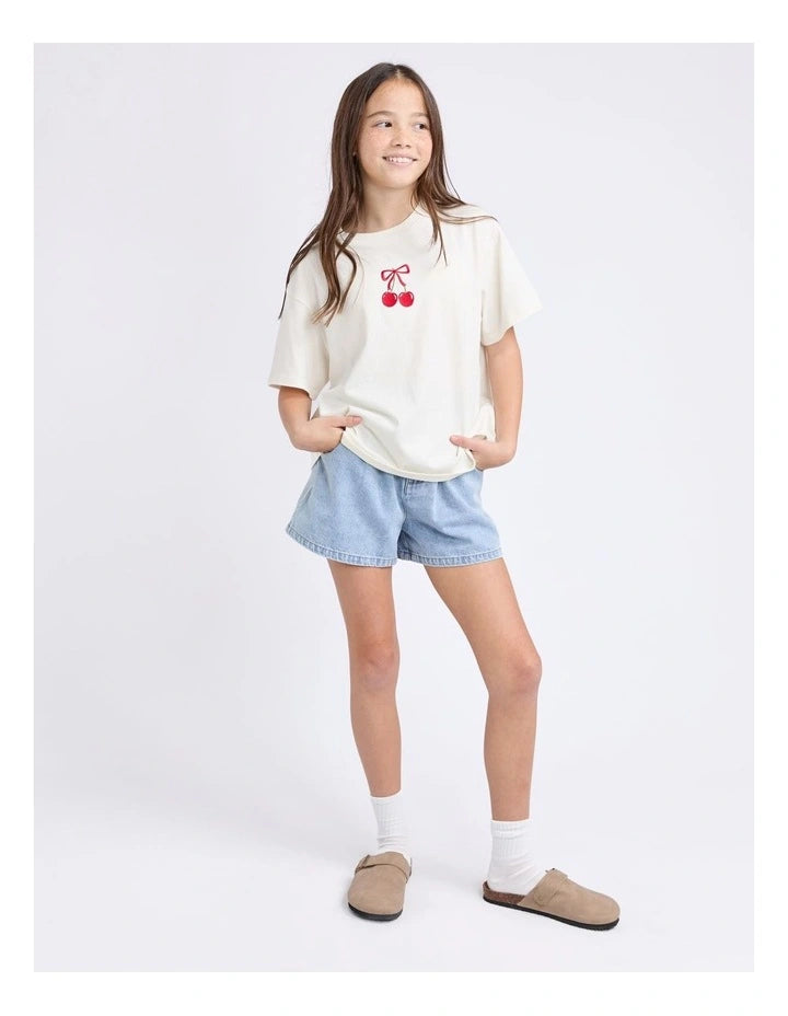 Eve Girl Sweet Cherry Tee White