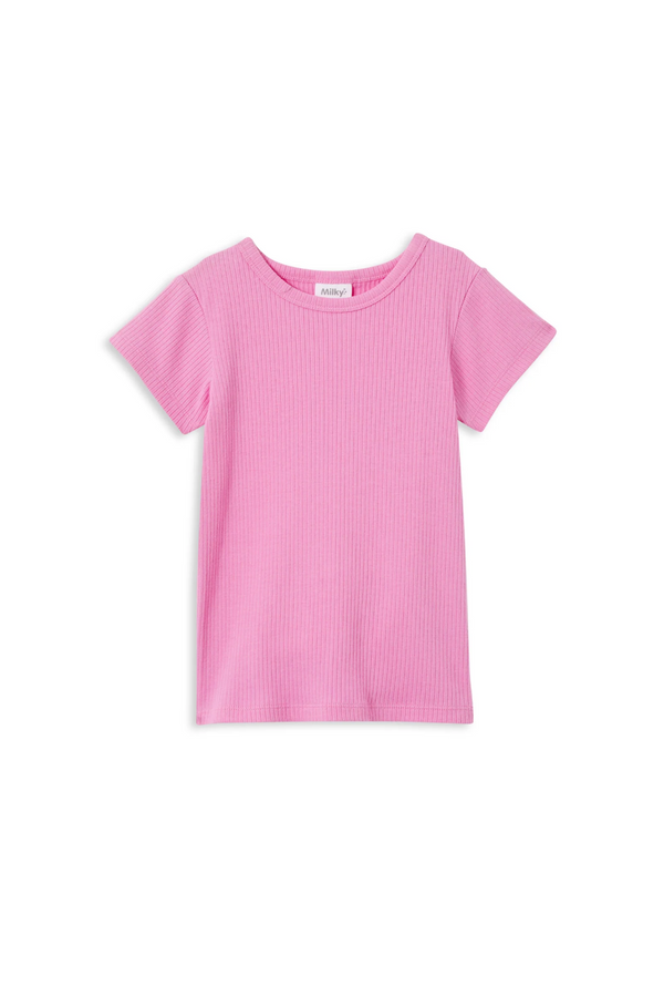 Milky Pink Rib Tee