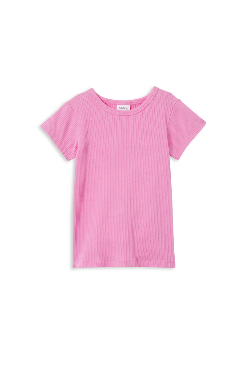 Milky Pink Rib Tee