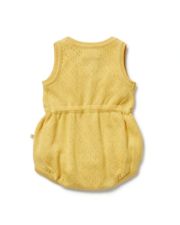 Wilson & Frenchy Sunny Sorbet Organic Knitted Tie Bodysuit