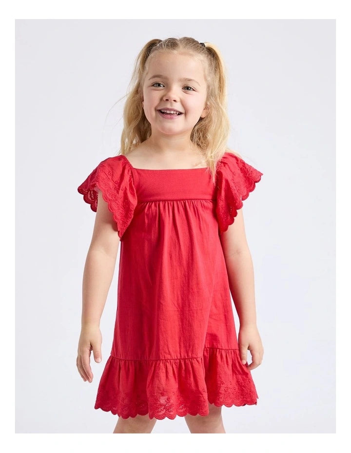 Eve Girl Maisie Dress in Red