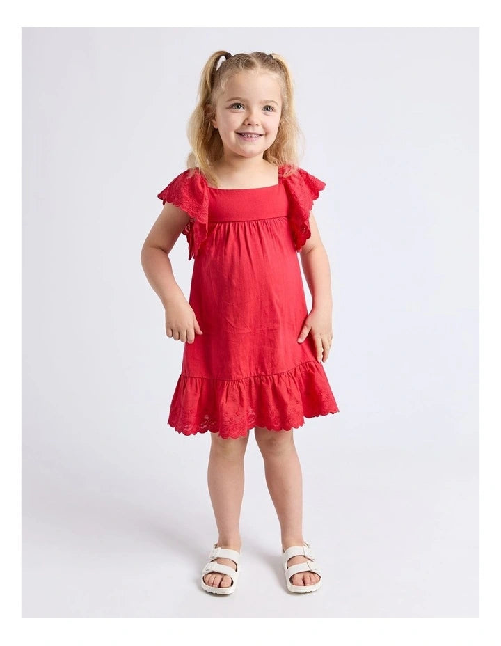 Eve Girl Maisie Dress in Red