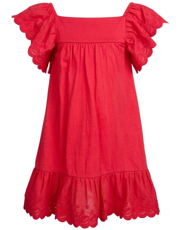 Eve Girl Maisie Dress in Red