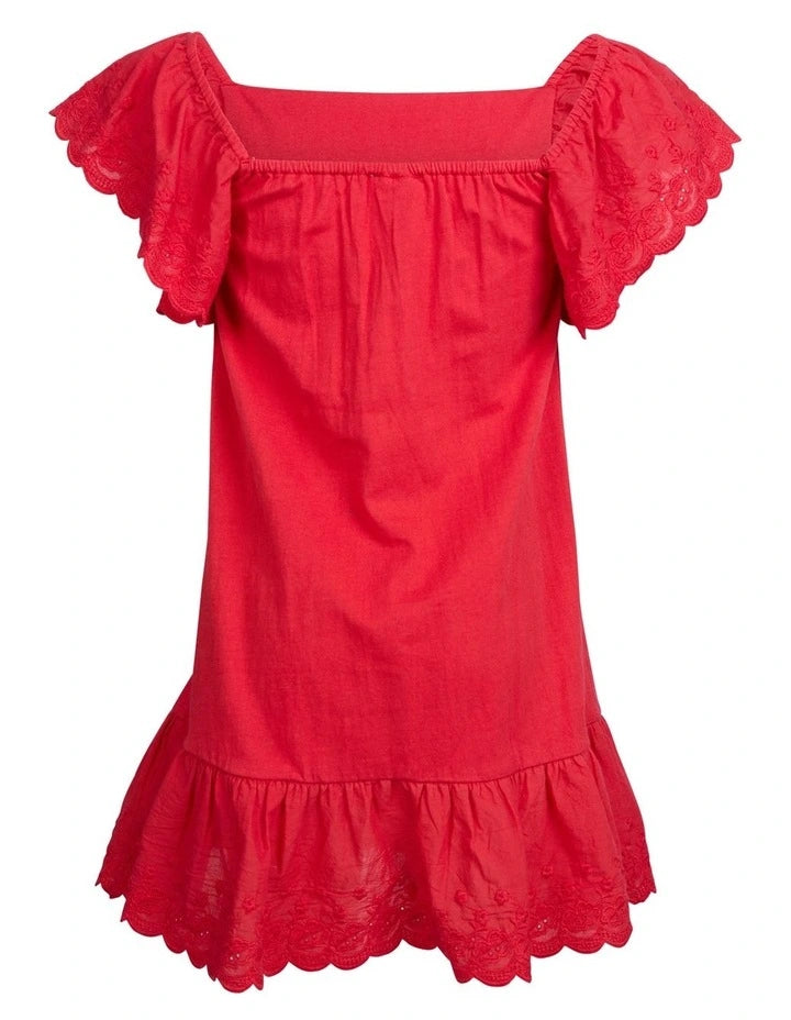 Eve Girl Maisie Dress in Red
