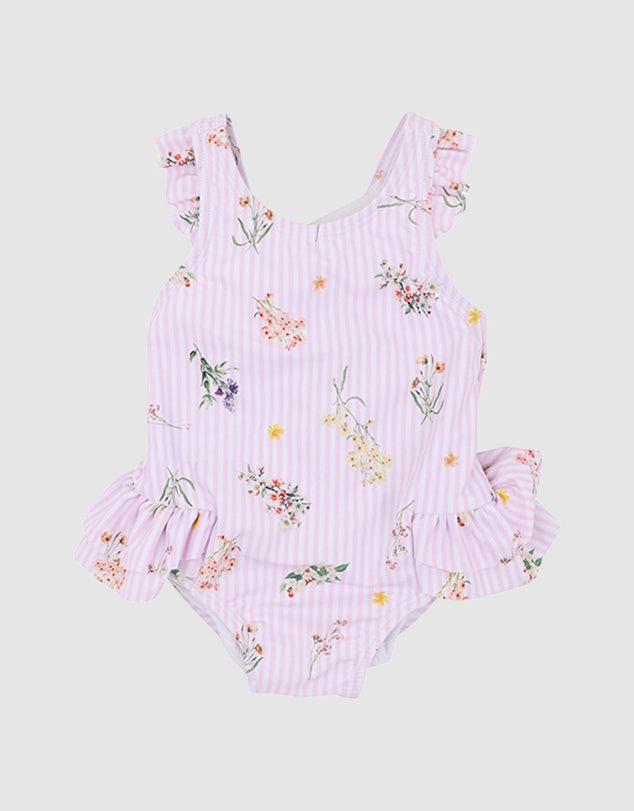 Minihaha Myra Print Frill Back Swimsuit