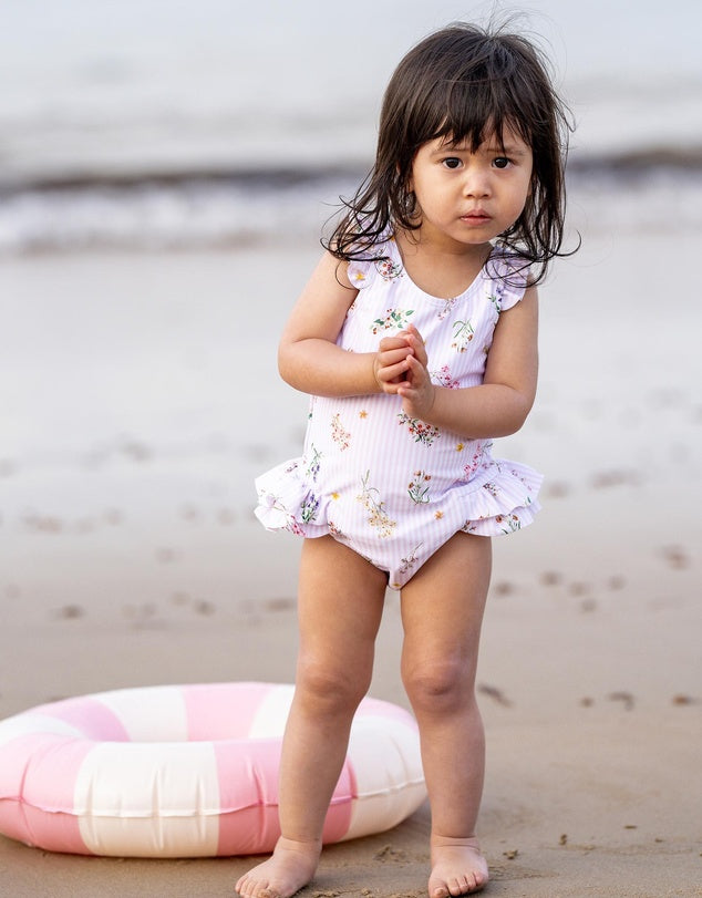 Minihaha Myra Print Frill Back Swimsuit