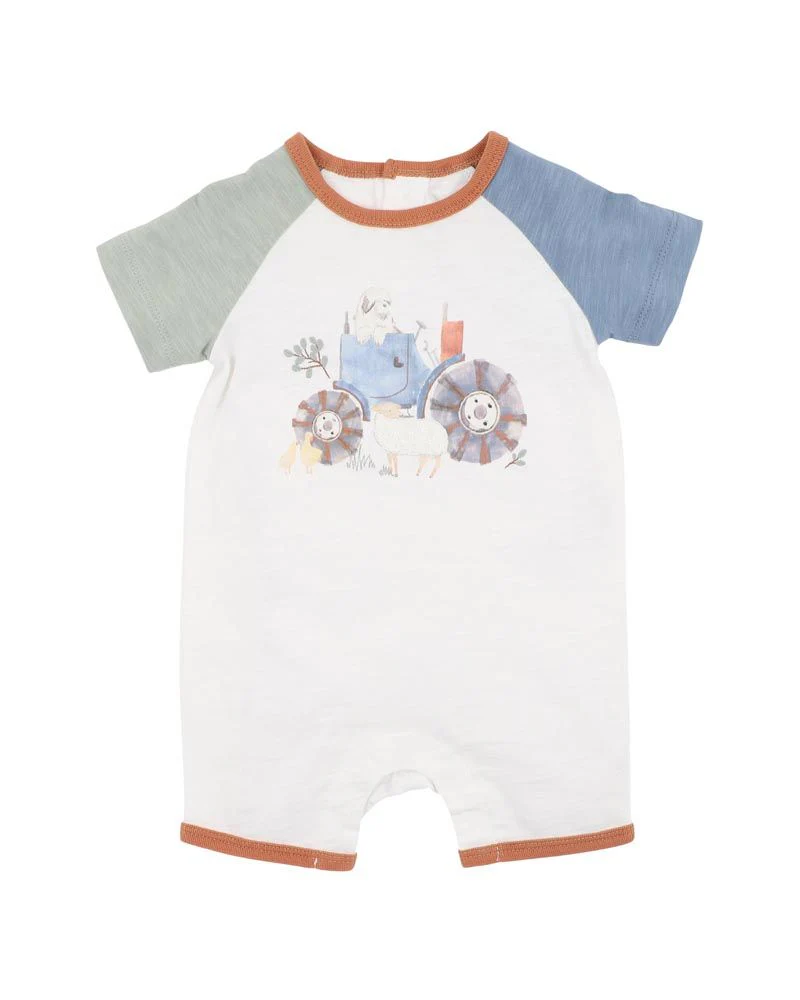 Bebe Clayton Farm Scene SS Romper