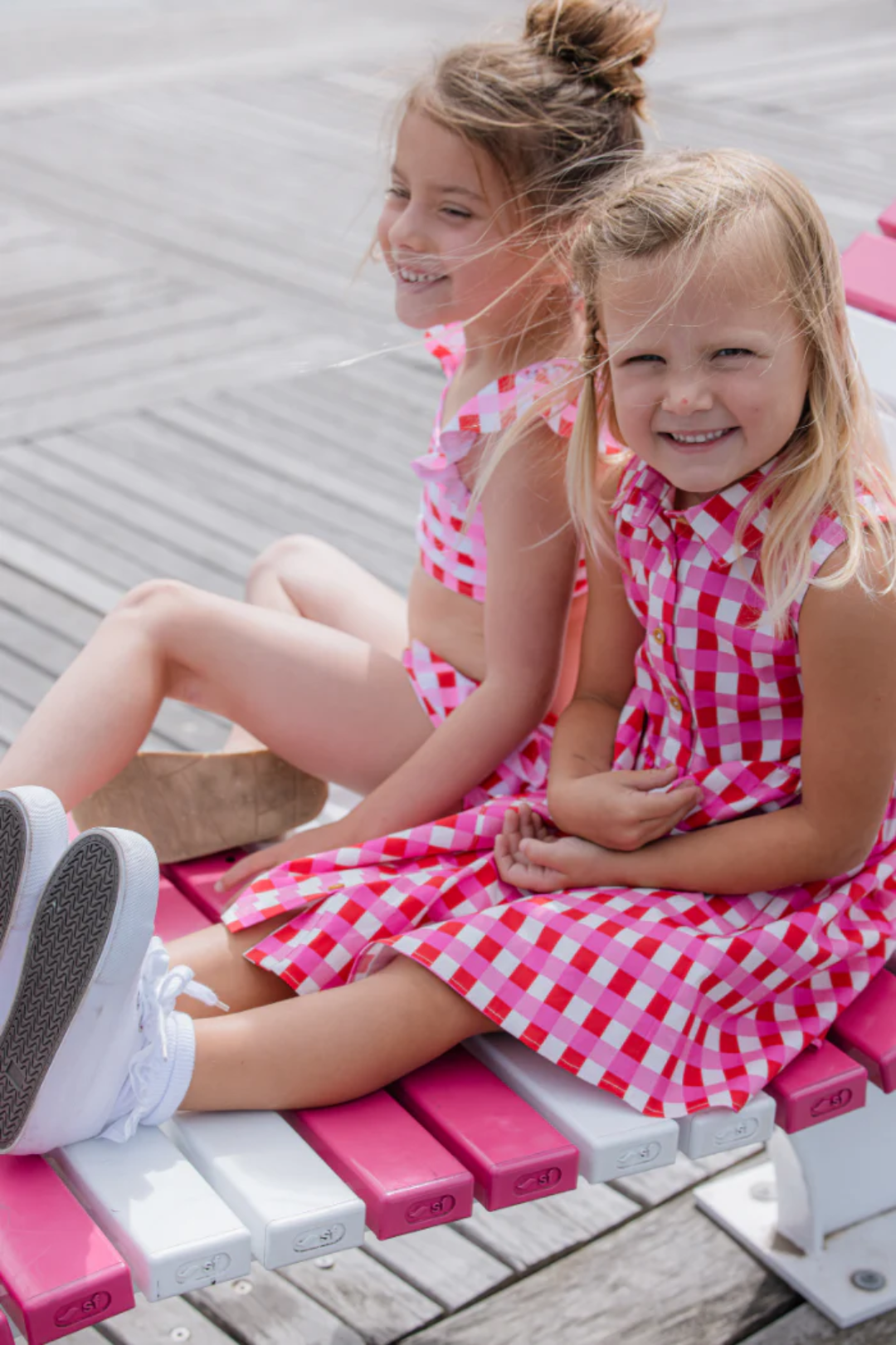 Milky Lollipop Check Dress in pink check