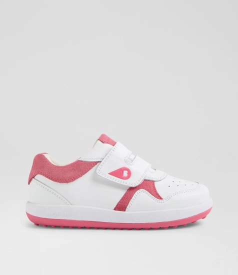 Bobux I Walk Baseline Junior White Pink Cyclemen Multi Sneakers