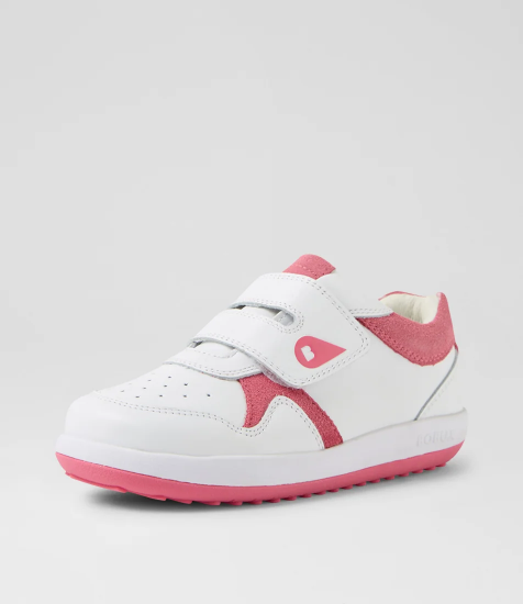 Bobux I Walk Baseline Junior White Pink Cyclemen Multi Sneakers