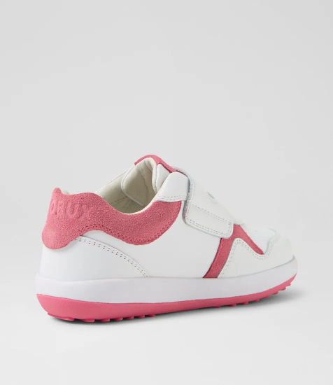 Bobux I Walk Baseline Junior White Pink Cyclemen Multi Sneakers