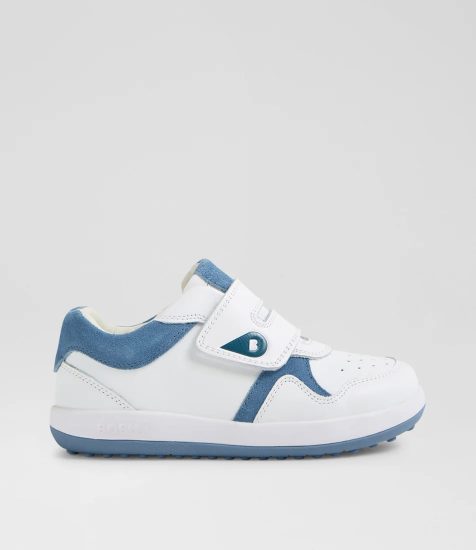 Bobux I Walk Baseline Junior White Elemental Blue Multi Sneakers