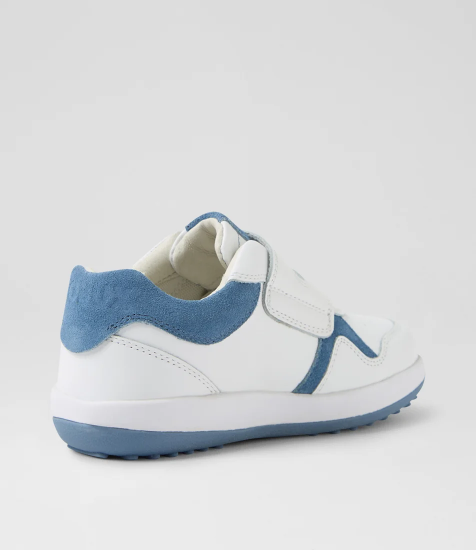 Bobux I Walk Baseline Junior White Elemental Blue Multi Sneakers