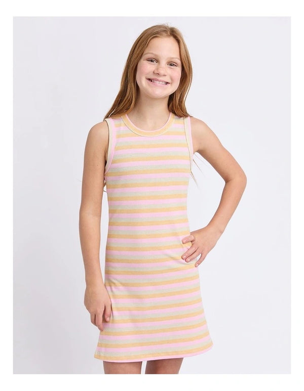 Eve Girl Callie Rib Tank Dress Pink