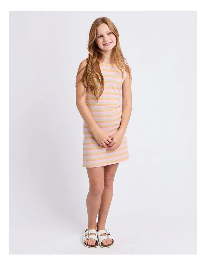 Eve Girl Callie Rib Tank Dress Pink