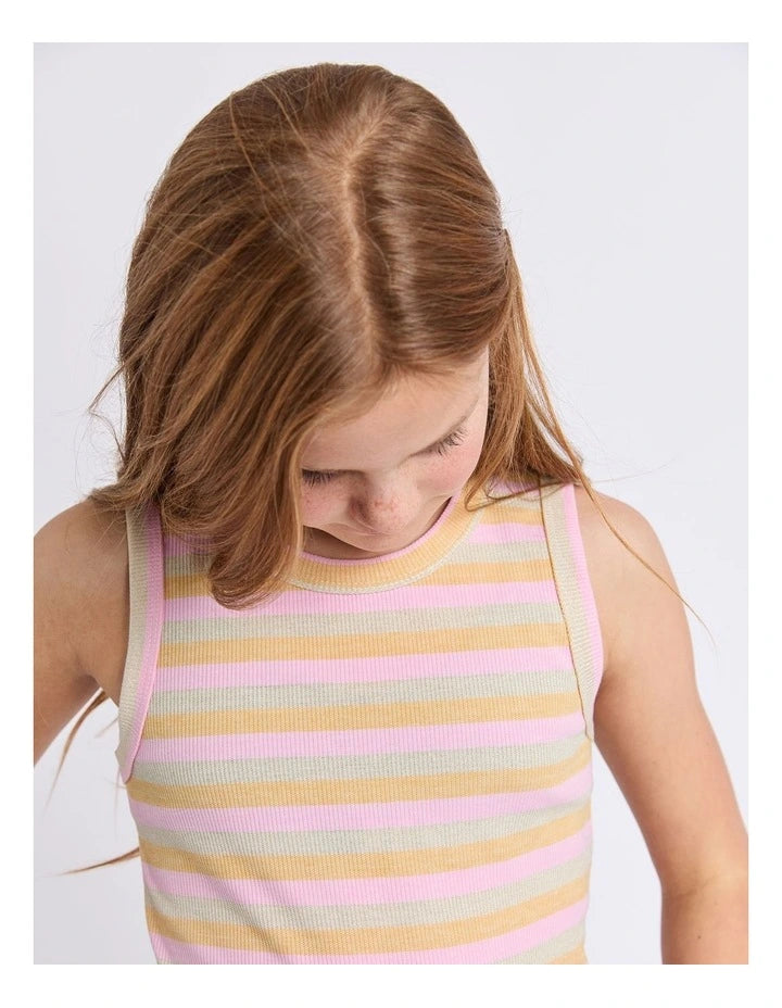 Eve Girl Callie Rib Tank Dress Pink