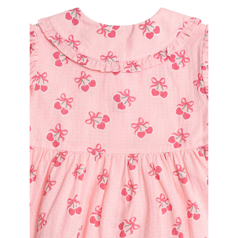 Huxbaby cherry pie tiered smock dress
