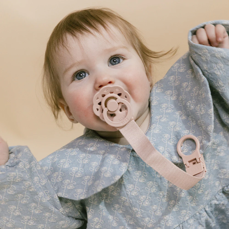 Bibs Dummies Loop Clip - Blush