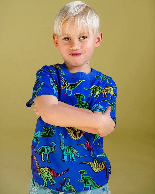 Rock Your Baby Tee in Dino Blue