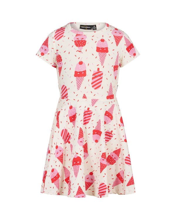 Rock Your Baby Ice Cream Waisted Dress in Cream