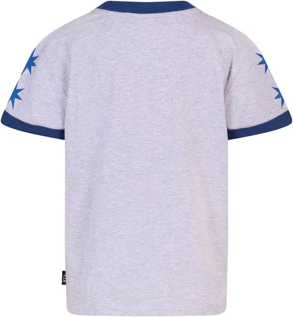 Rock Your Baby Go Get Em retro ringer tee in grey marle