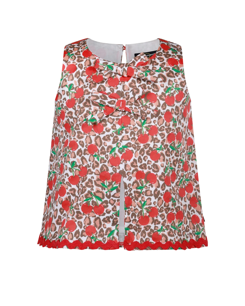 Rock Your Baby Mary Cherry Woven Set in Animal Print