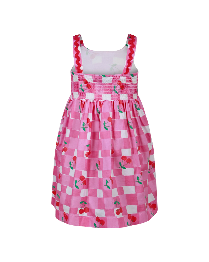 Rock Your Baby Gingham Cherry Picnic Woven Dress