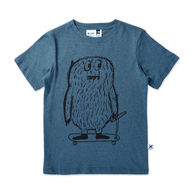 Minti Scooting Monsters  Tee in Midnight Marle