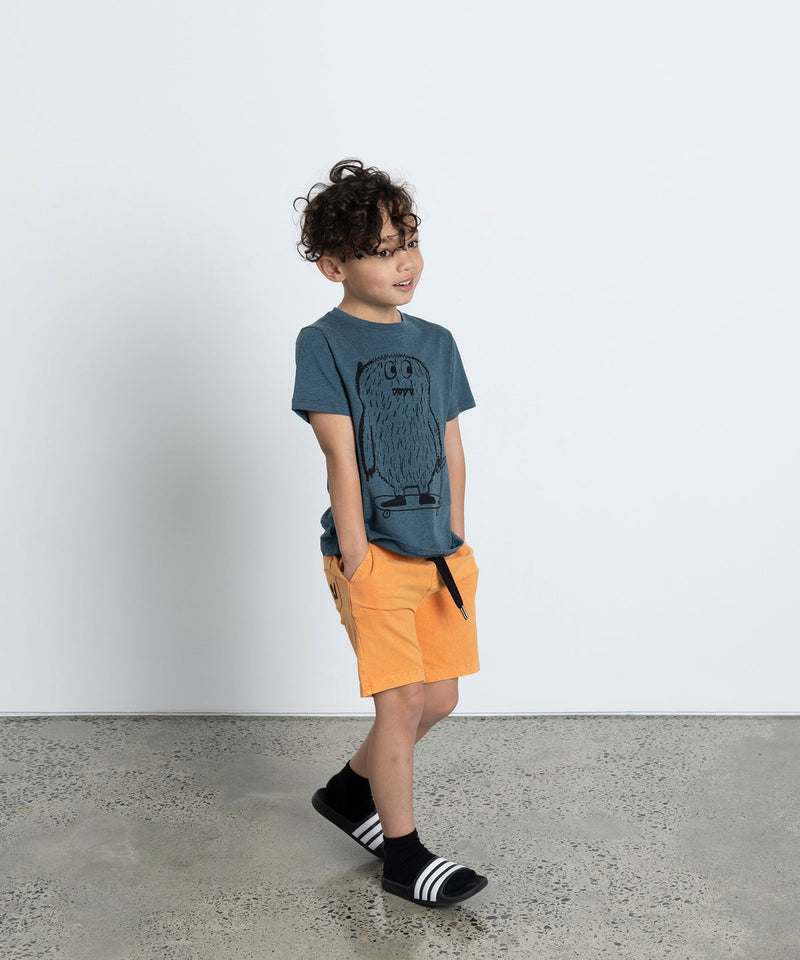 Minti Scooting Monsters  Tee in Midnight Marle