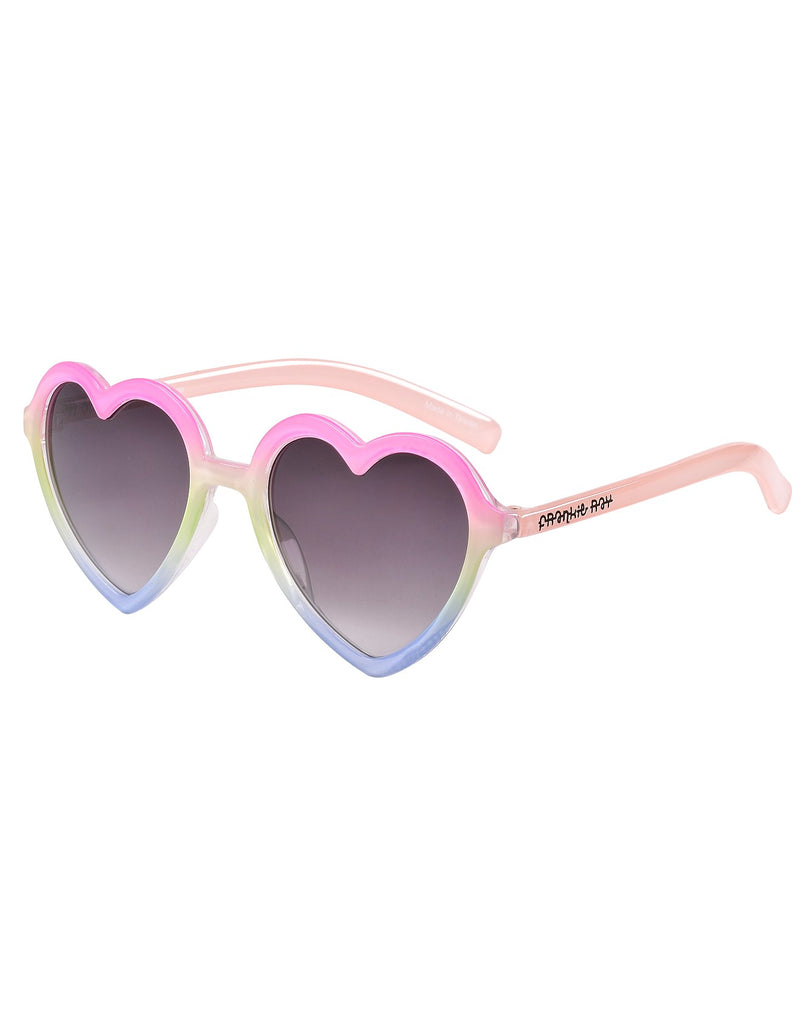 Frankie Ray Sunglasses Heart Rainbow 3-4y